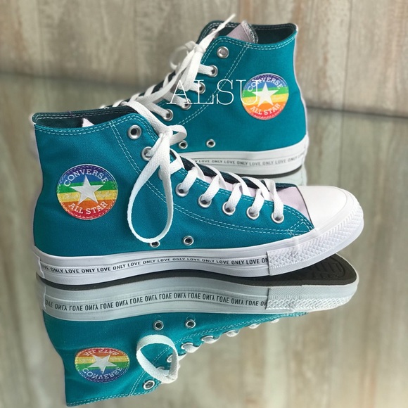 ConverseID Ctas HI Canvas Blue Green W AUTHENTIC - Picture 4 of 8